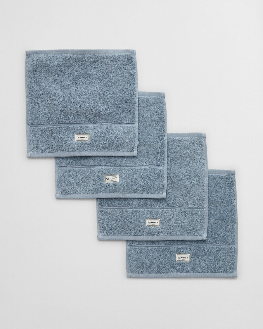 4er-pack premium-handtücher 30x30 - wellenmuster