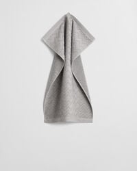 jacquard-fischgrät-handtuch 50x70 - betongrau