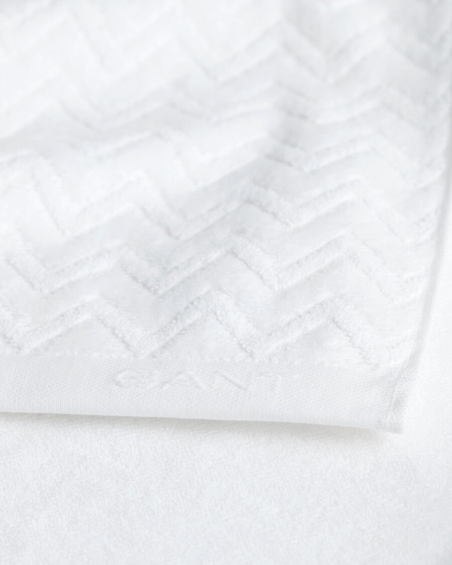 jacquard-fischgrät-handtuch 70x140 - weiß
