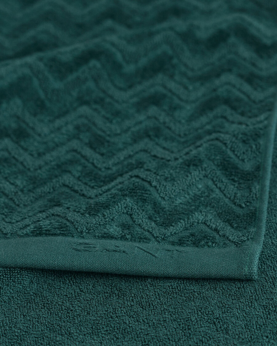 jacquard-fischgrät-handtuch 70x140 - tartangrün