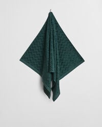 jacquard-fischgrät-handtuch 70x140 - tartangrün
