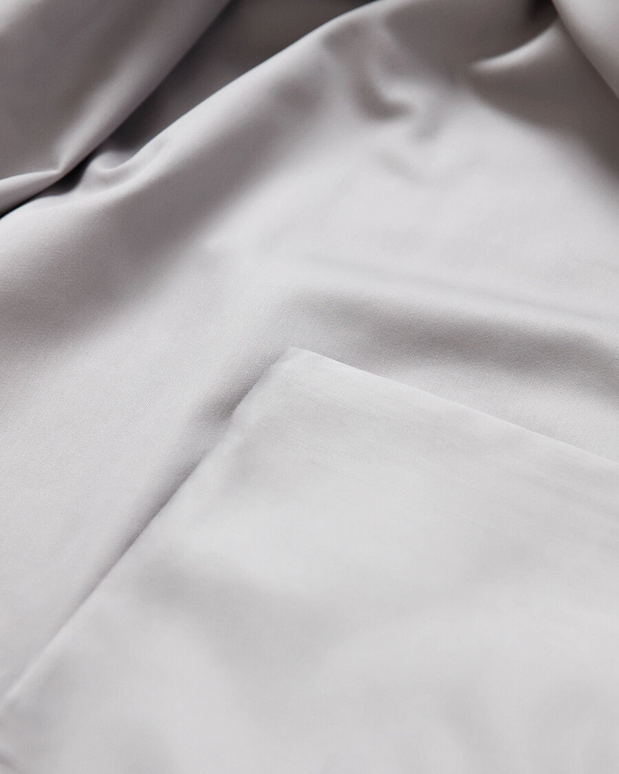 satin-doppelbettdecke – mondgrau