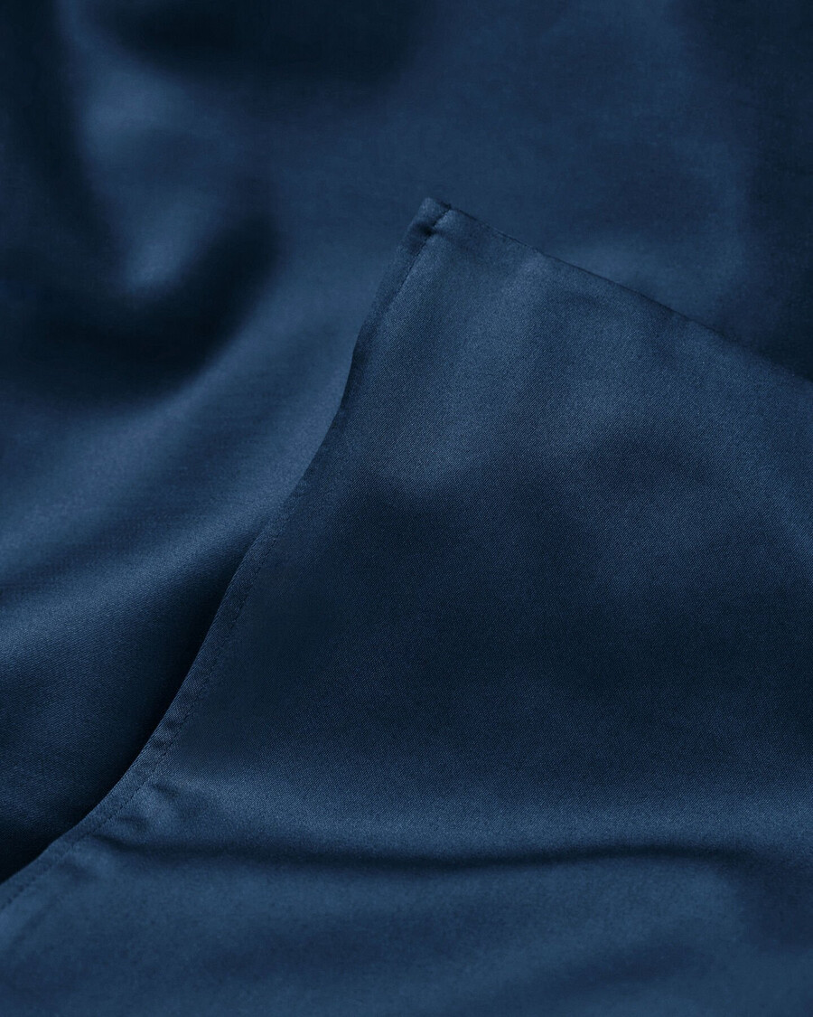 satin-doppelbettdecke - marine