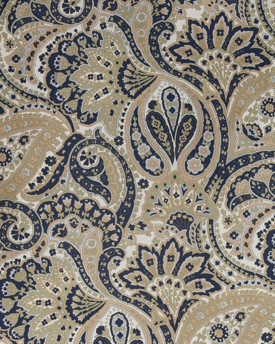 archiv-bettdecke mit paisley-muster – verblasstes salbeigrün