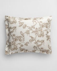 kissenbezug mit baum-print – taupe beige