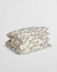 einzelbettdecke mit baum-print – taupe beige