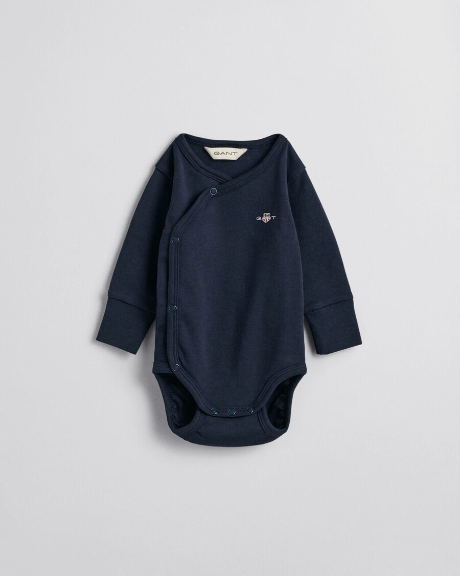 baby shield langarmbody – abendblau