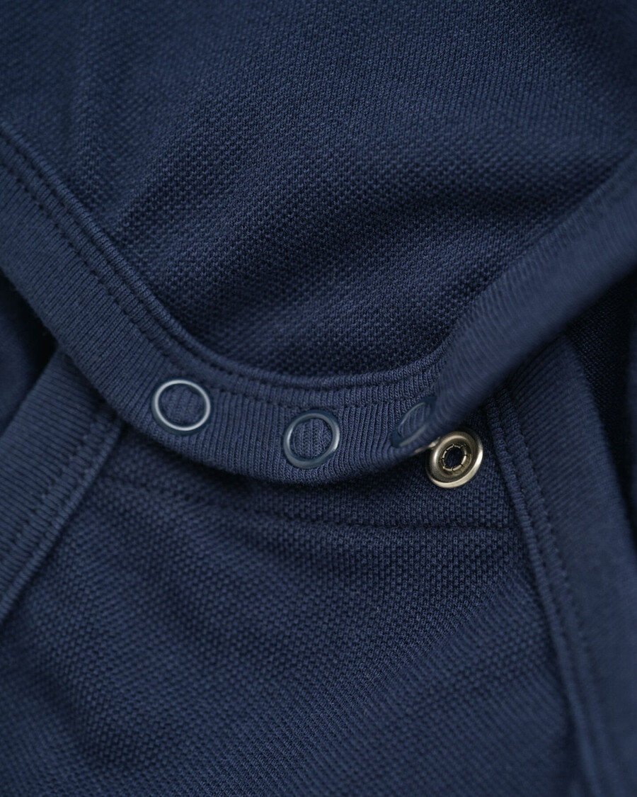 baby shield piqué langarmbody - marine