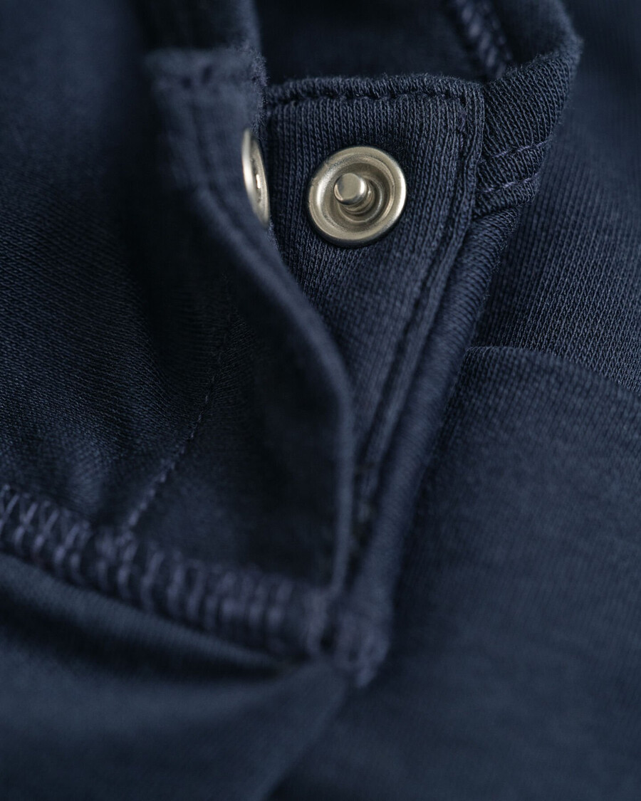 babybody und mütze mit hundemotiv – abendblau