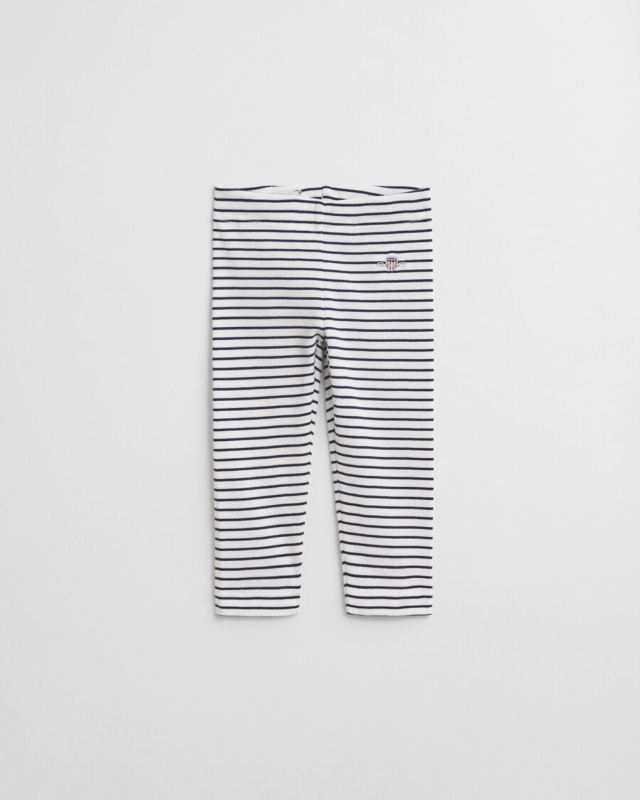 baby shield leggings mit streifen – weiß