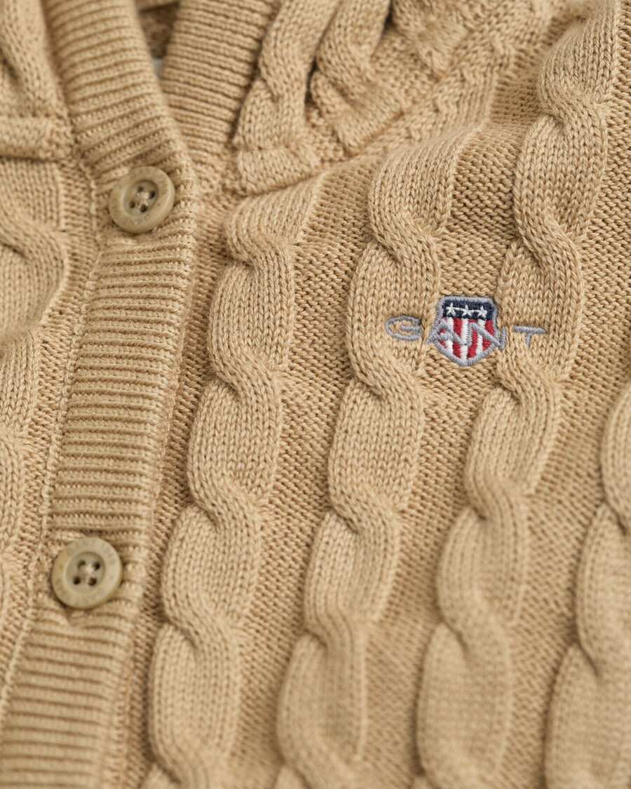 baby-baumwoll-zopfstrickjacke – dunkelkhaki