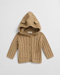baby-baumwoll-zopfstrickjacke – dunkelkhaki