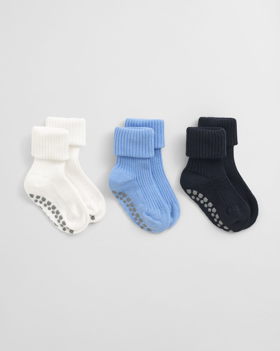 3er-pack babysocken – capriblau