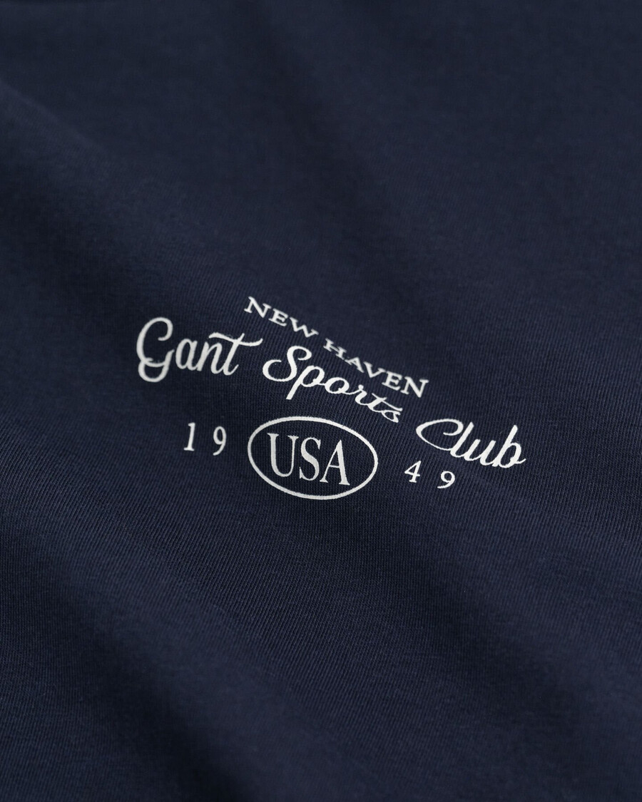grafik-t-shirt für den sportverein für teenager-mädchen – abendblau
