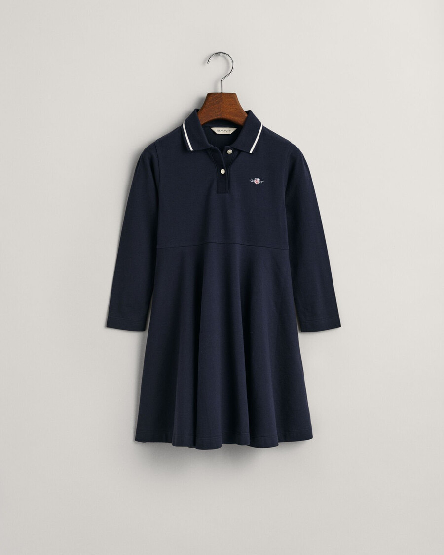 piqué-kleid für mädchen – abendblau