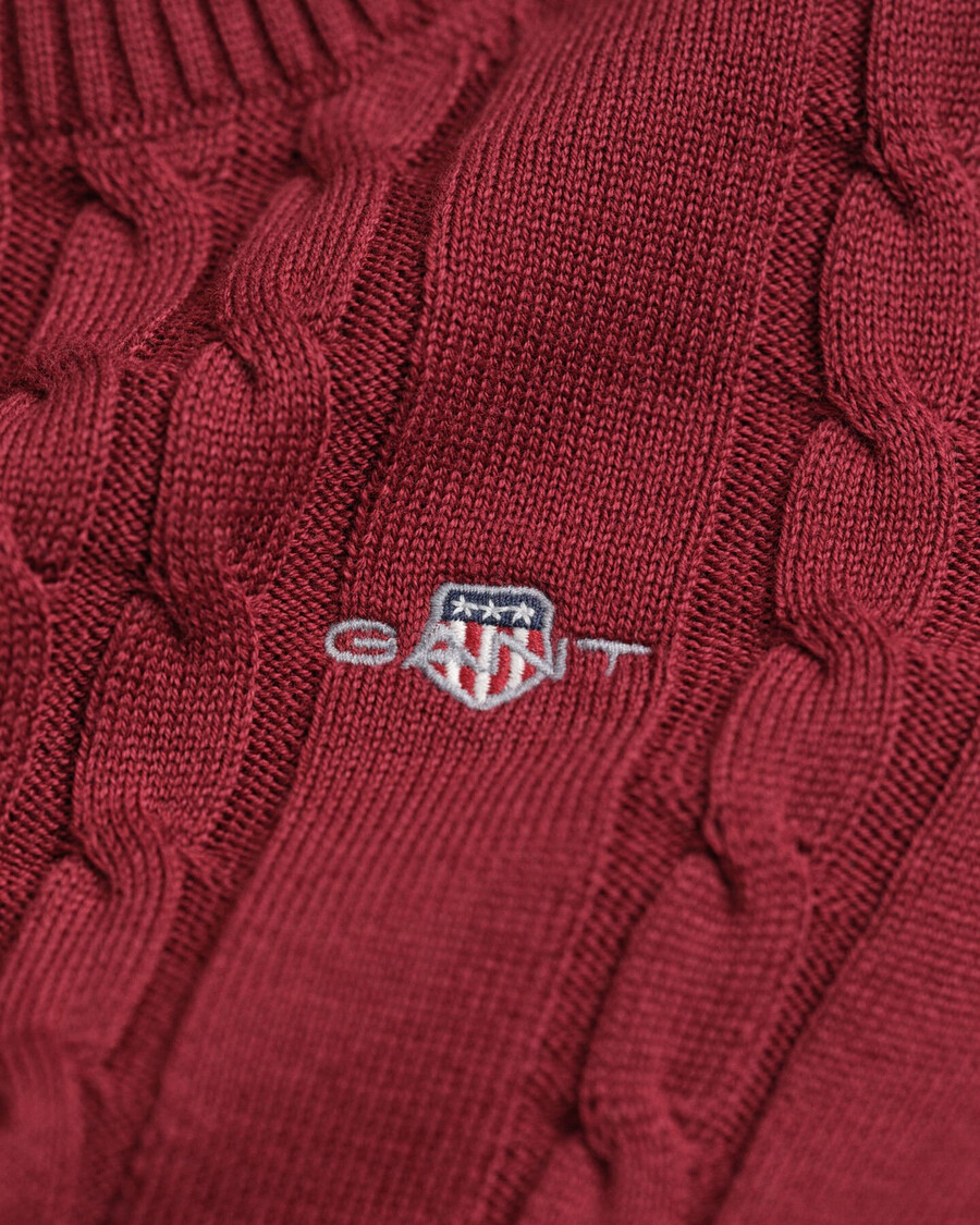 mädchen baumwoll-zopfstrickkleid - rot
