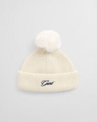 mädchen-pompommütze – creme