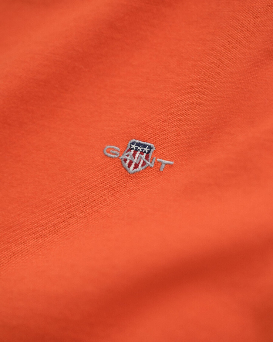 kids shield langarm-t-shirt – dunkelorange