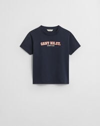 kinder-t-shirt mit grafik – abendblau