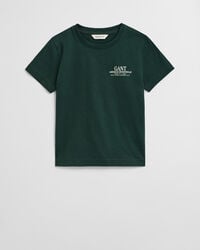 kinder-t-shirt mit grafik – karogrün