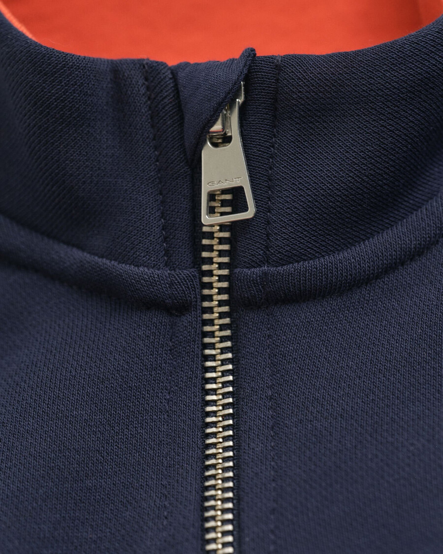 kinder-sweatshirt mit farbblock-design und halbem reißverschluss – abendblau