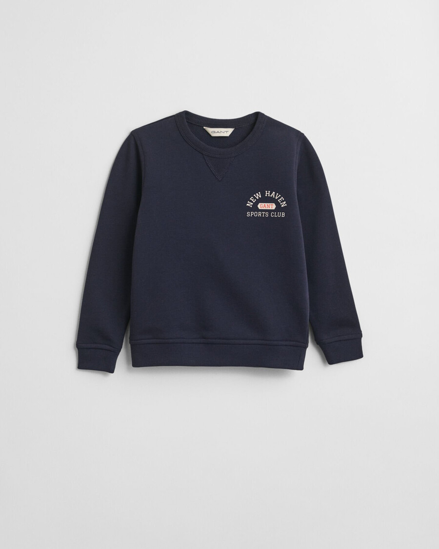 kinder-sweatshirt mit nh-grafik und rundhalsausschnitt – abendblau