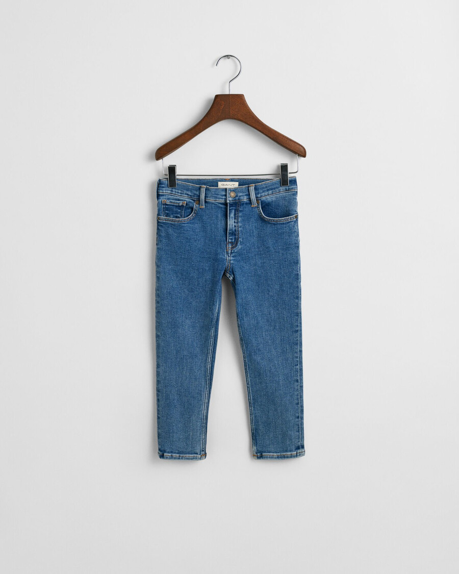kinder-jeans schmal geschnitten – mittelblau