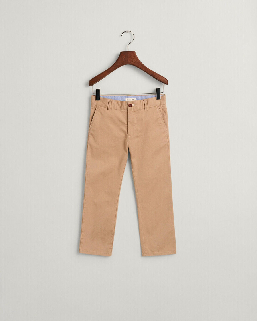 kinder-chinos in regulärer passform – dunkelkhaki