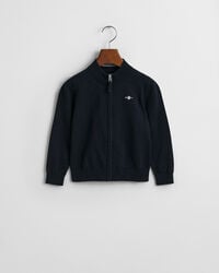 kinder-strickjacke aus baumwolle mit reißverschluss – abendblau