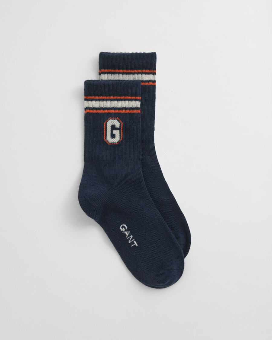 kindersocken mit grafikmuster – abendblau