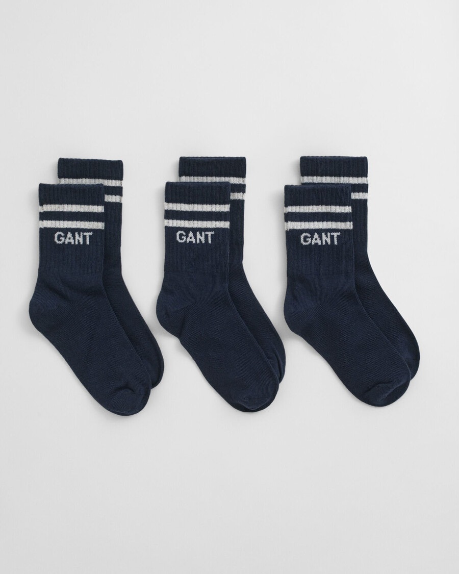 3er-pack sportsocken für kinder – abendblau