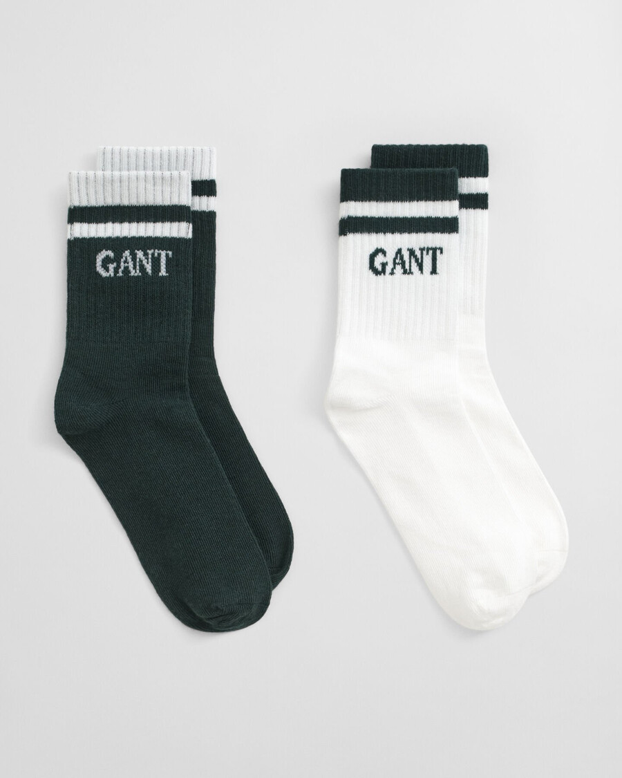 kinder-sportsocken 2er-pack gestreift – karogrün