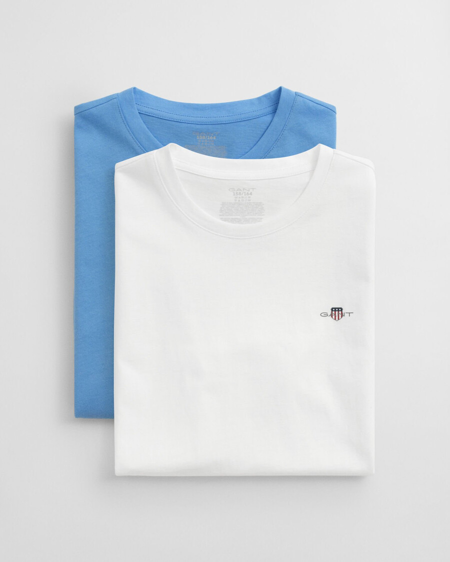 2er-pack t-shirts mit rundhalsausschnitt für teenager – wolkenweiß