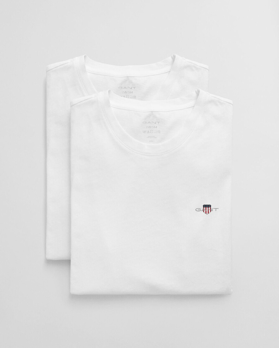2er-pack t-shirts mit rundhalsausschnitt für teenager – weiß