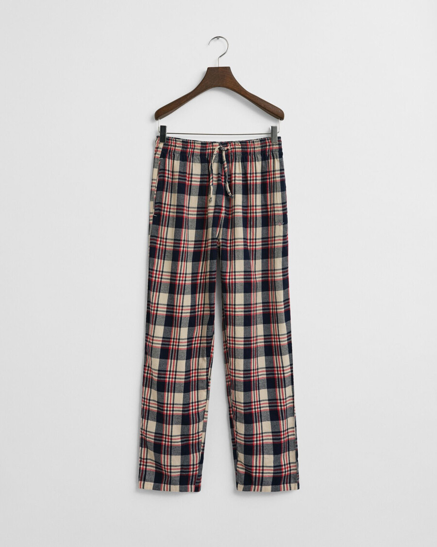 flanell-pyjamahose mit karomuster für teenager – rubinrot