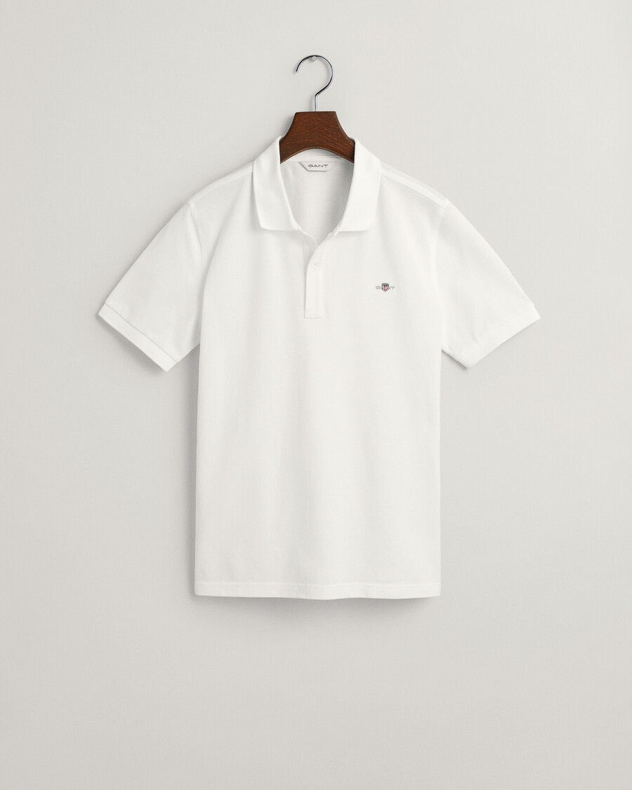 teens shield piqué-poloshirt – weiß