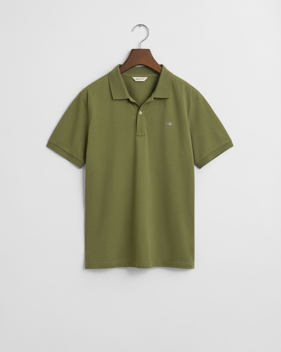 teens shield piqué-poloshirt – olivgrün