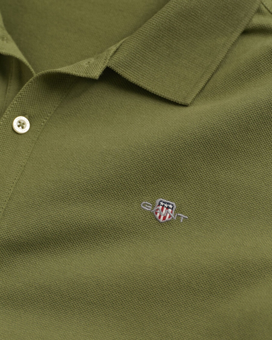 teens shield piqué-poloshirt – olivgrün