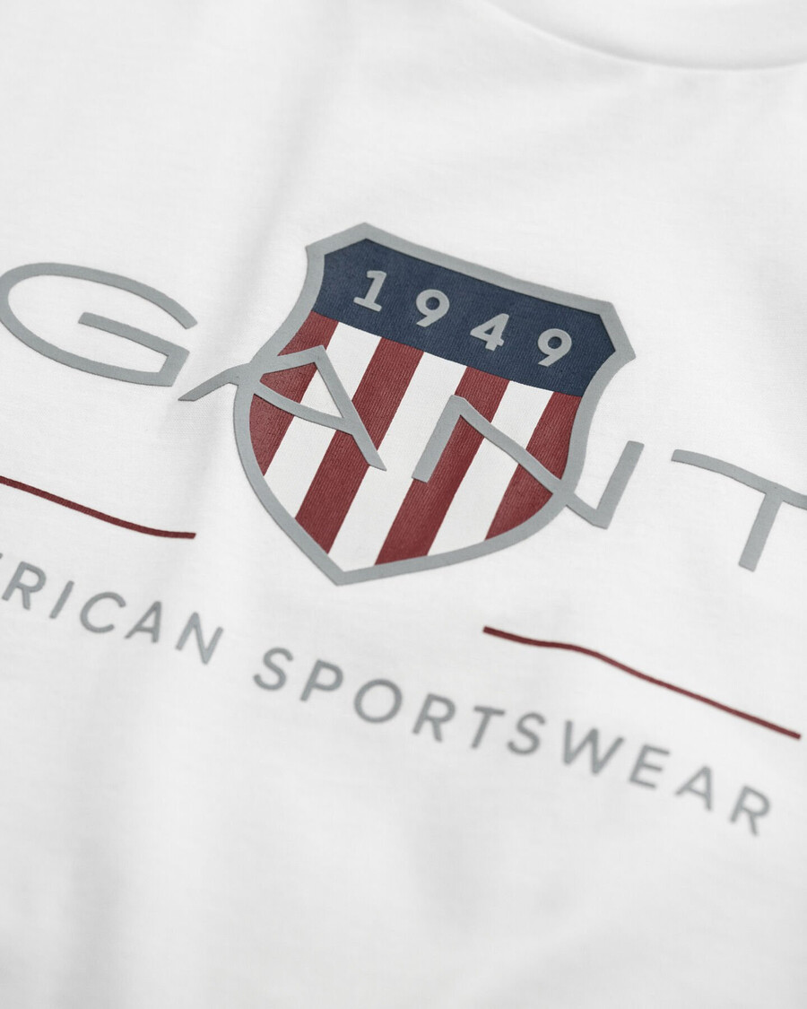 teens archive shield t-shirt – weiß