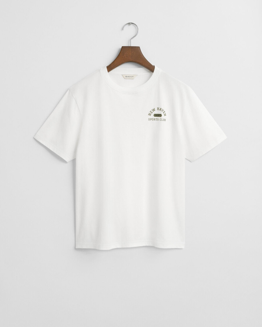 t-shirt mit grafikprint für teenager – weiß
