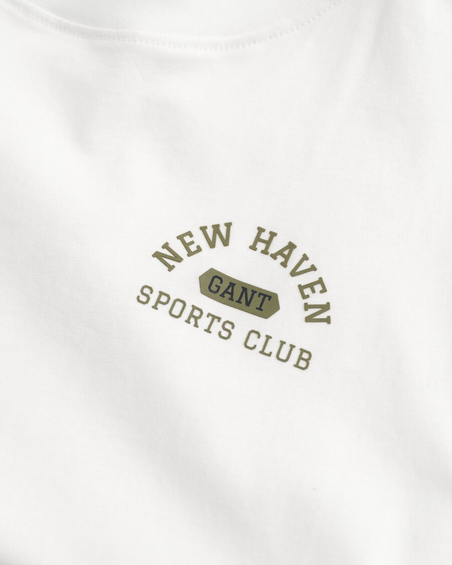 t-shirt mit grafikprint für teenager – weiß