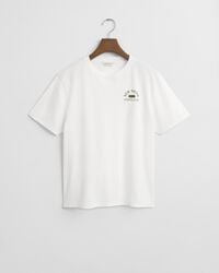 t-shirt mit grafikprint für teenager – weiß