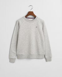 teens shield rundhals-sweatshirt – hellgrau meliert