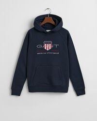teens archive shield hoodie – abendblau