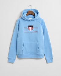 teens archive shield hoodie – traumblau