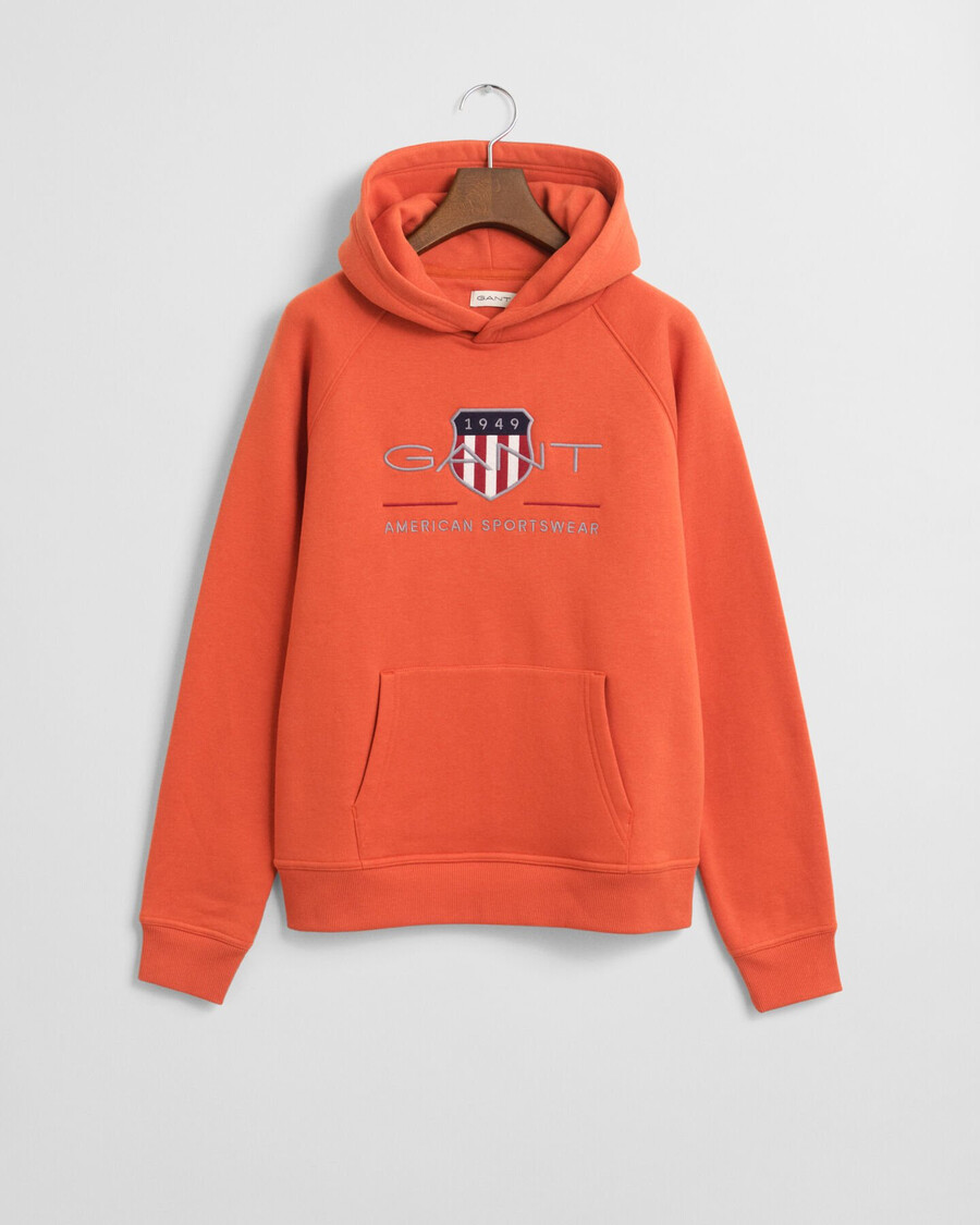 teens archive shield hoodie – tieforange