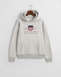 teens archive shield hoodie – hellgrau meliert