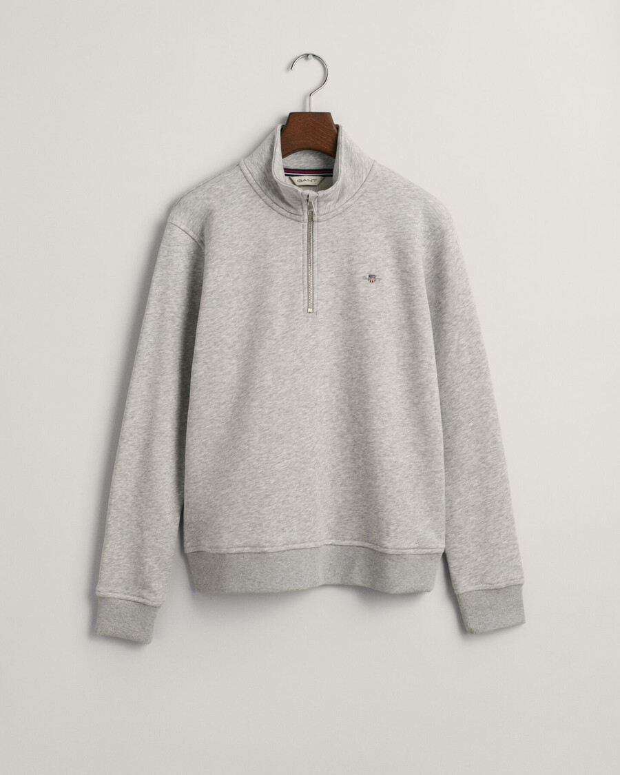 teens shield halfzip sweatshirt - hellgrau meliert