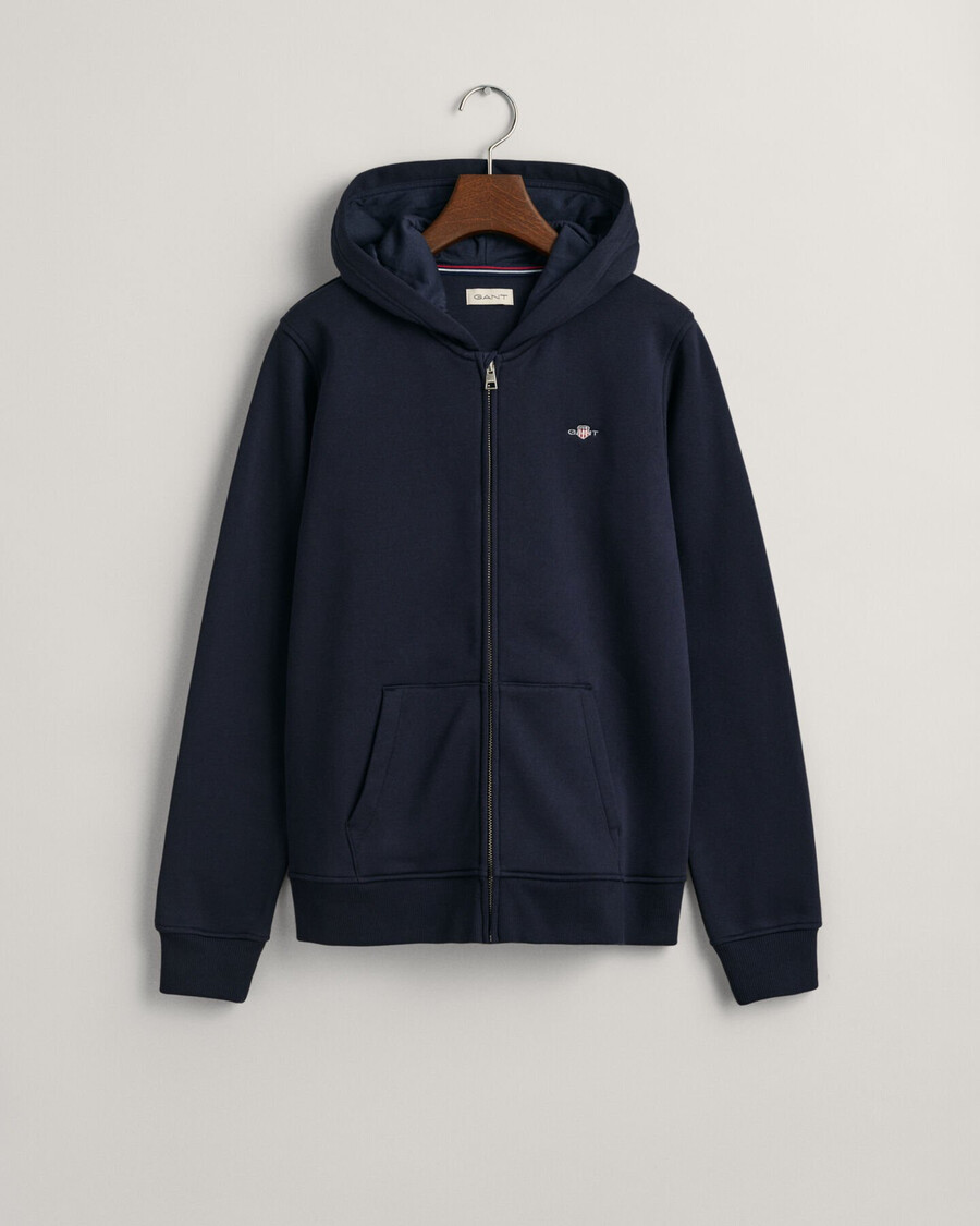 teens shield zip hoodie – abendblau