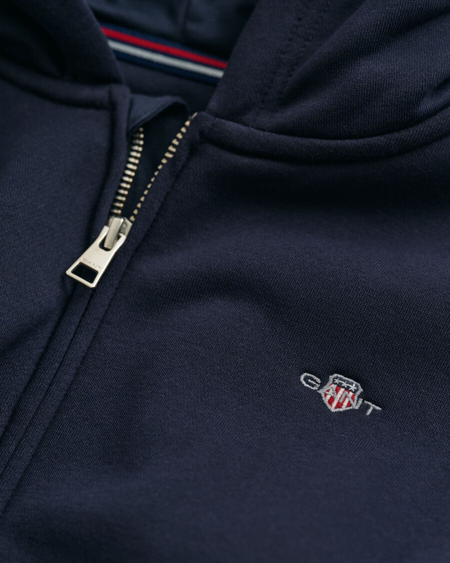 teens shield zip hoodie – abendblau